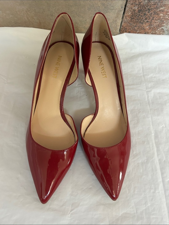 Nine West Shoes - Nine West Red Patent Pointed Toe Pumps